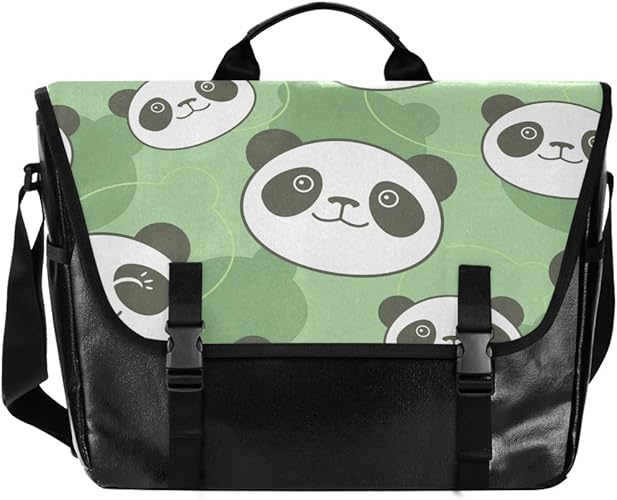 Amazon Vawa メッセンジャーバッグ メンズ パンダ グリーン 斜めがけ 肩掛け カバン 大きめ キャンバス アウトドア 大容量 軽い おしゃれ Vawa メッセンジャーバッグ
