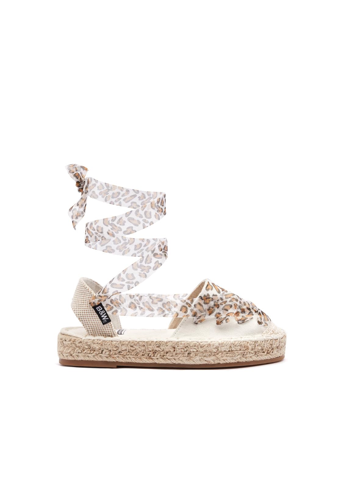 B&W Break&Walk - Alpargatas Niña Básicos Lazo Leopardo para Niños y Niñas (Leopardo/​Talla 36)