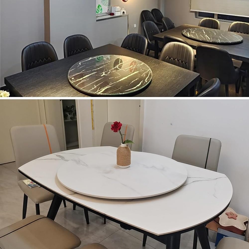 80 cm drewniana okrągła taca do serwowania Lazy Susan na stół jadalny kuchnia obrotowy blat stołu 6 kolorów dostępnych idealnych do domowej rozrywki