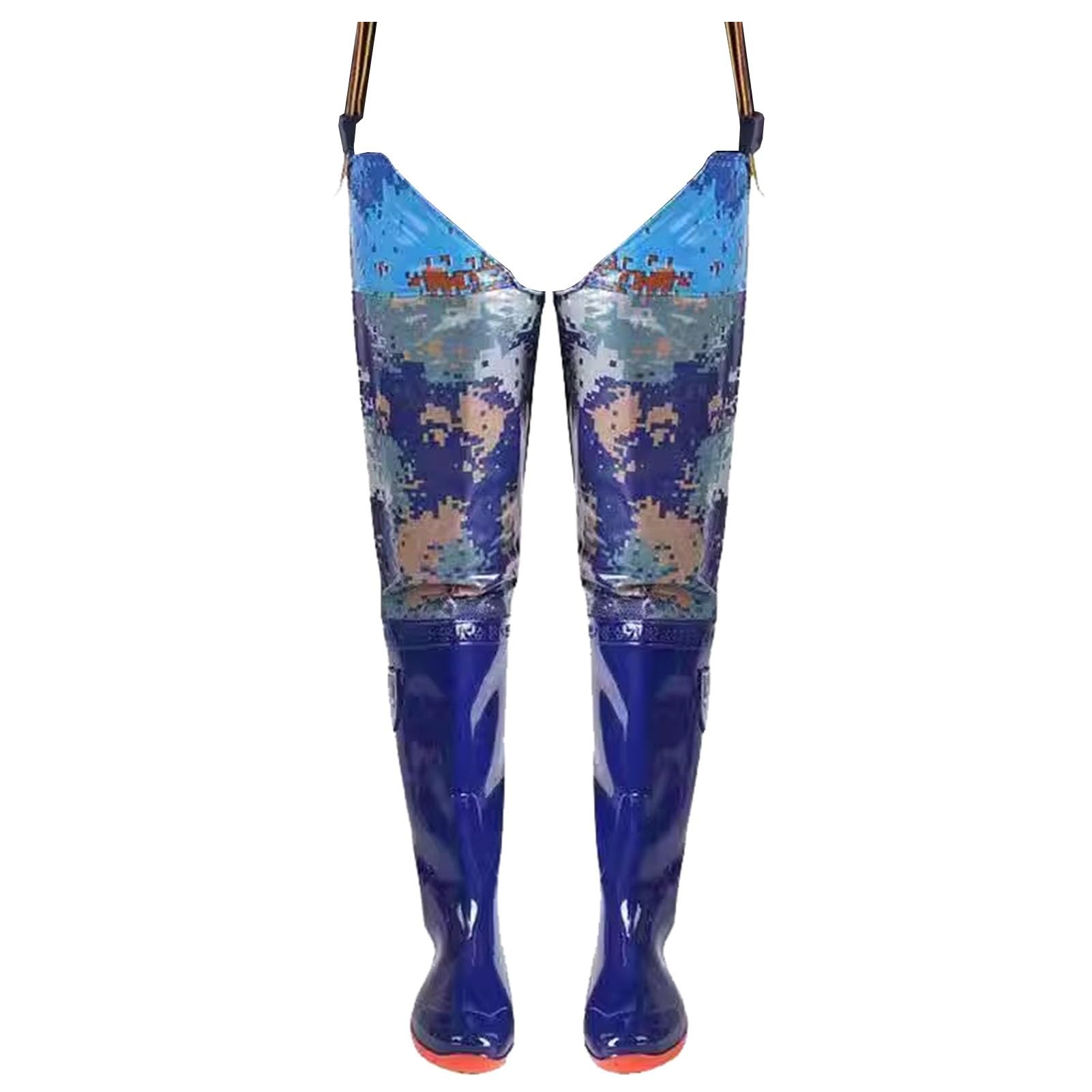 Waders Pesca Stivali da Pesca per Uomo E Donna, Stivali da Pesca con La Mosca, da Pesca, da Caccia, con Suola con Tacchetti E Fibbia Regolabile