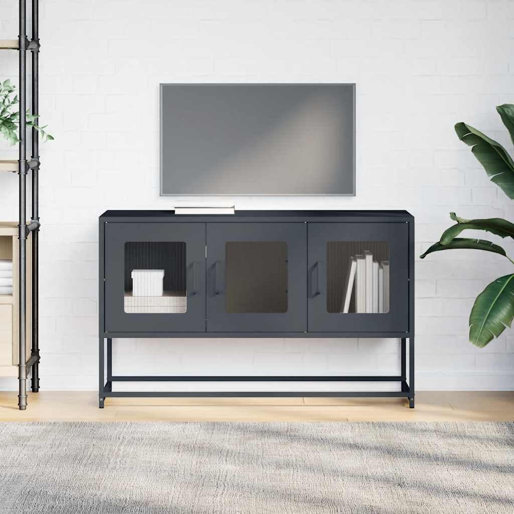 Mobile TV antracite 100,5 x 39 x 60,5 cm in acciaio