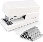 Mini Stapler avec 830 Agrafes, petits agrafes mignons, 25 Capacité de la feuille, Bleu Fluide