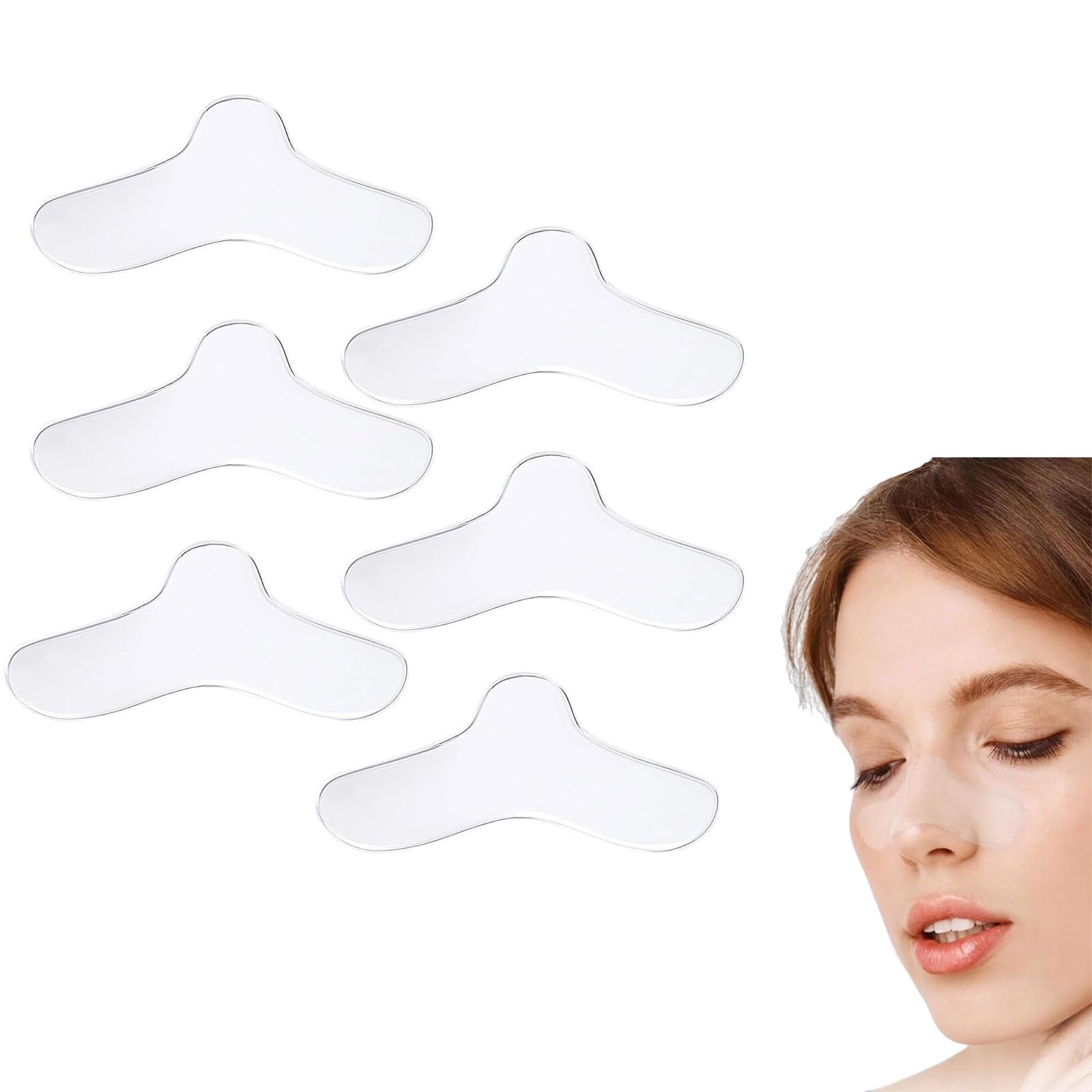 6 Pcs Clear Nose Pads for Eyeglasses, Nose Mask, Nasal Filter, Glasses Nose Pads, Sleep Apnea, Cpap Accessories, Transparent Eyeglass Nose Pad Replacement for Daily Wear-image-7