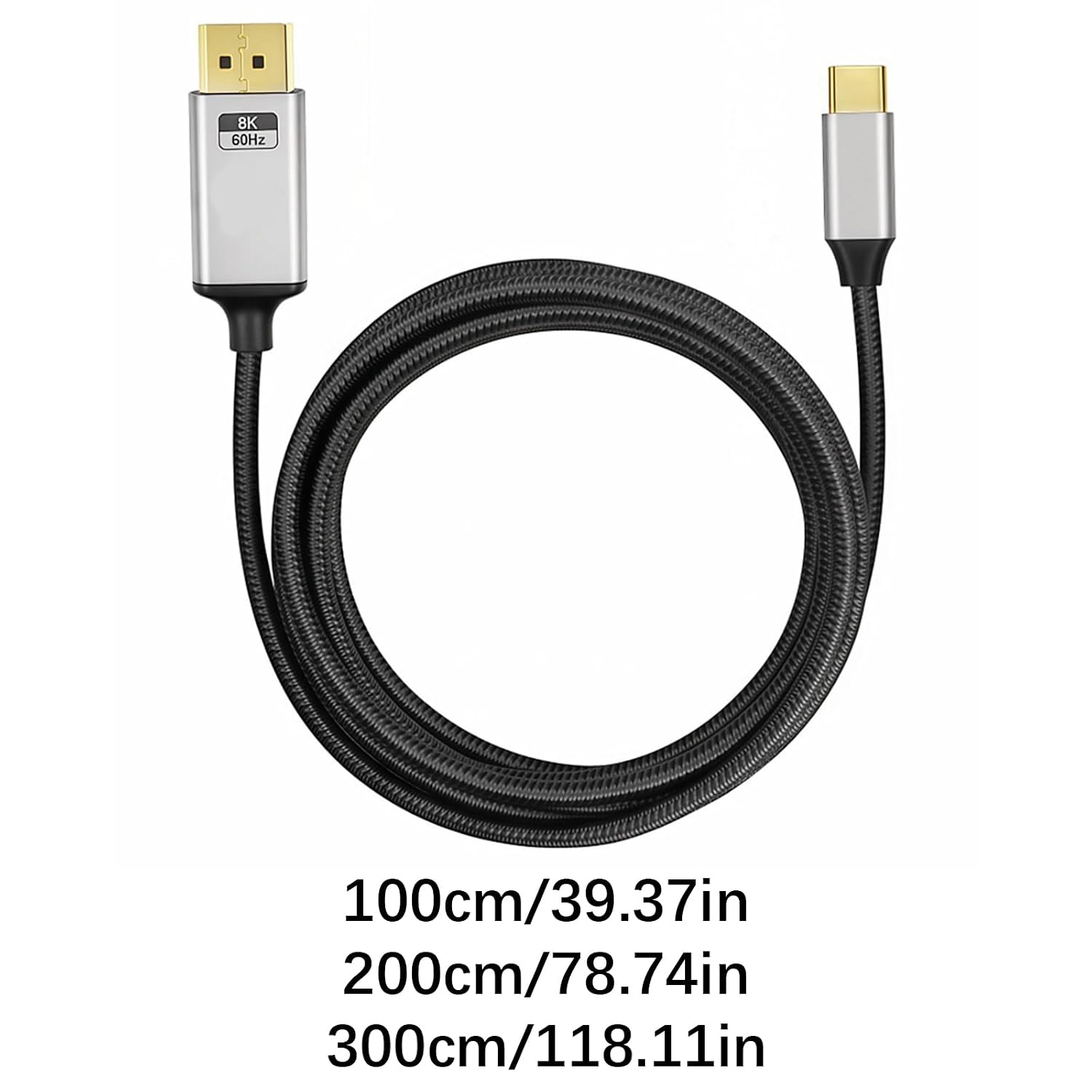ordinarYone USB C to DisplayPort Video Cable 8K60Hz 4K144Hz with 12bit Color Depth for High Definition Images
