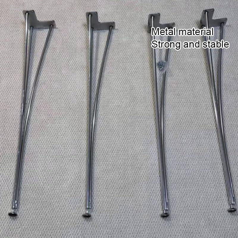 Coffee Table Bench Desk Legs, Heavy Duty DIY Furniture Base, Stainless Steel Support Stands for Office Bench TV Stands(Silver)