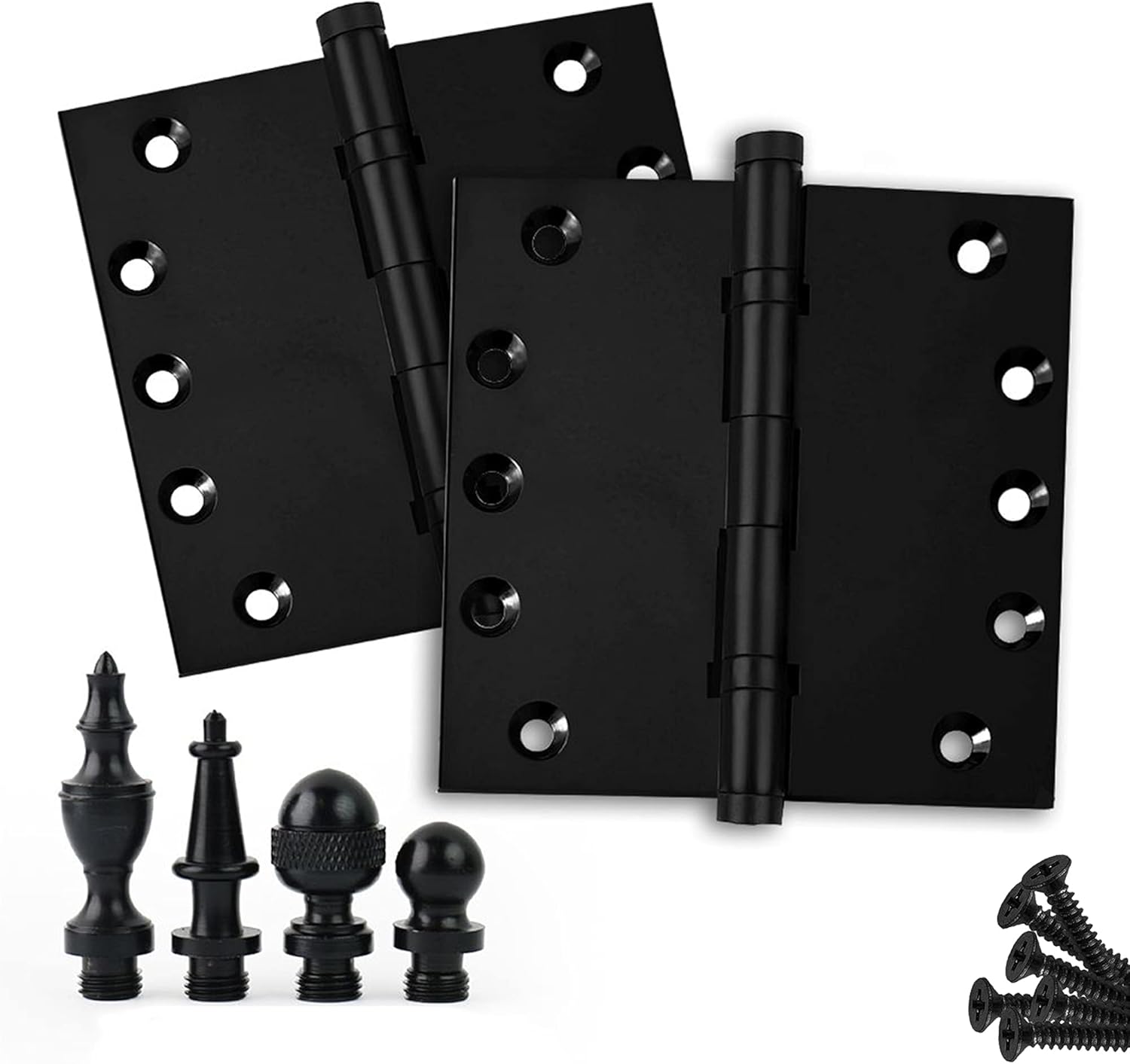 Embassy Door Hinge Solid Brass – 5 x 5 Inch, Heavy Duty, Black, Ball Bearings, Rust Resistant Stainless Steel Pin, Architectural Designer Grade, Home Improvement, 3 Pack