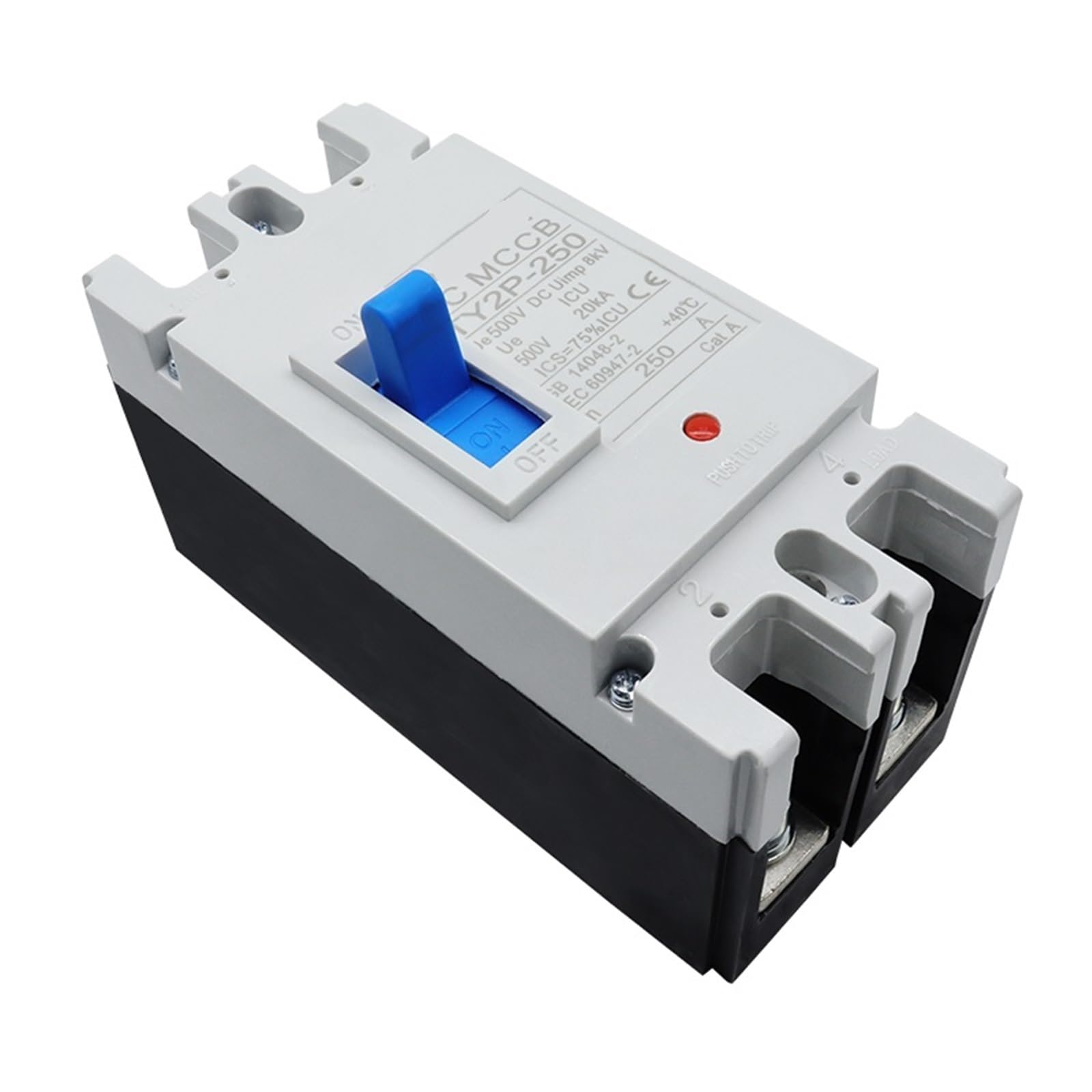 250A 2 polos Solar DC 500V fotovoltaico caja moldeada disyuntor sobrecarga cortocircuito protección interruptor Mccb for PV 1 Uds(250A)