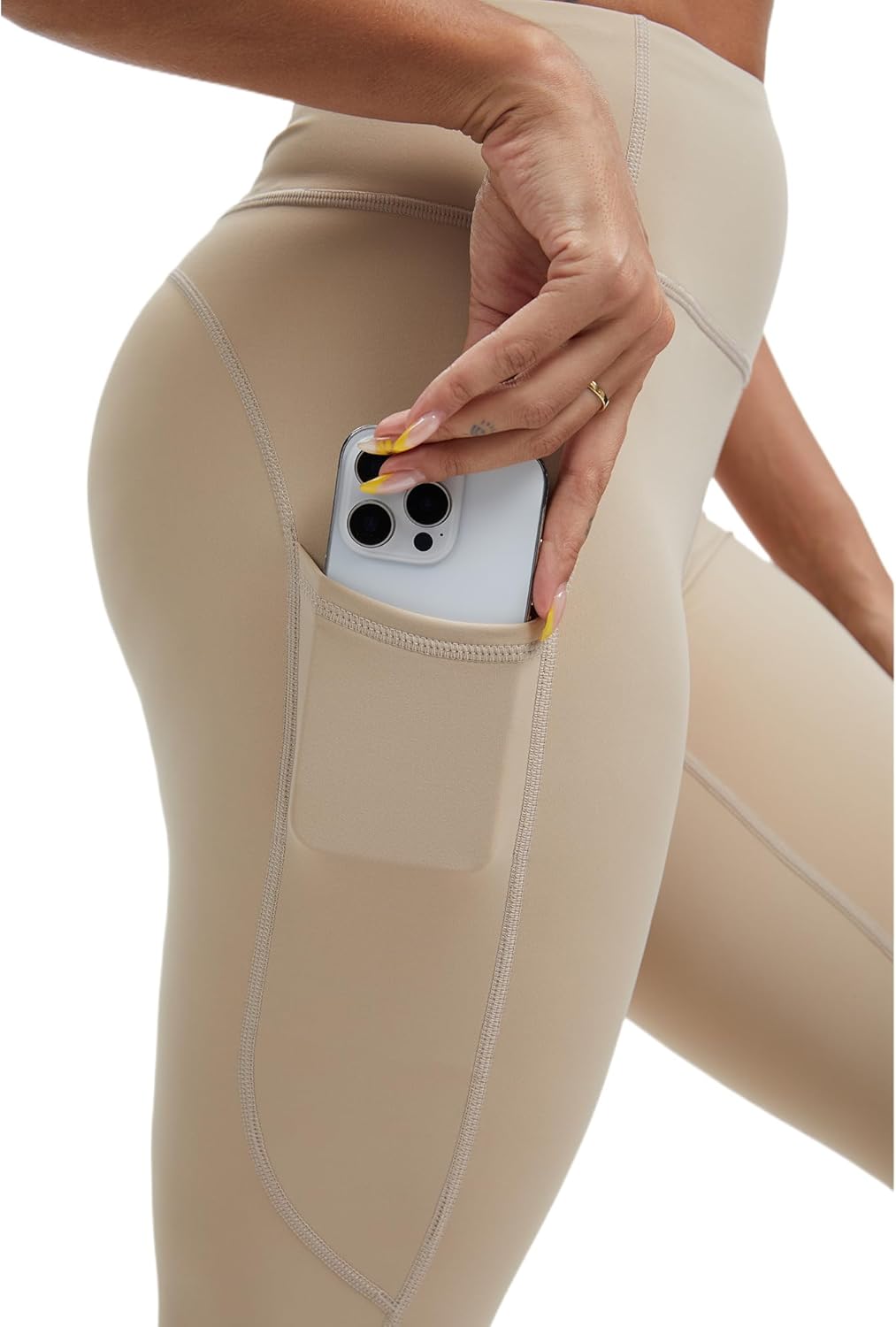 VME High Waisted Yoga Pants with Pockets - Tummy Control Workout Running Yoga Legging for Women - Image 7