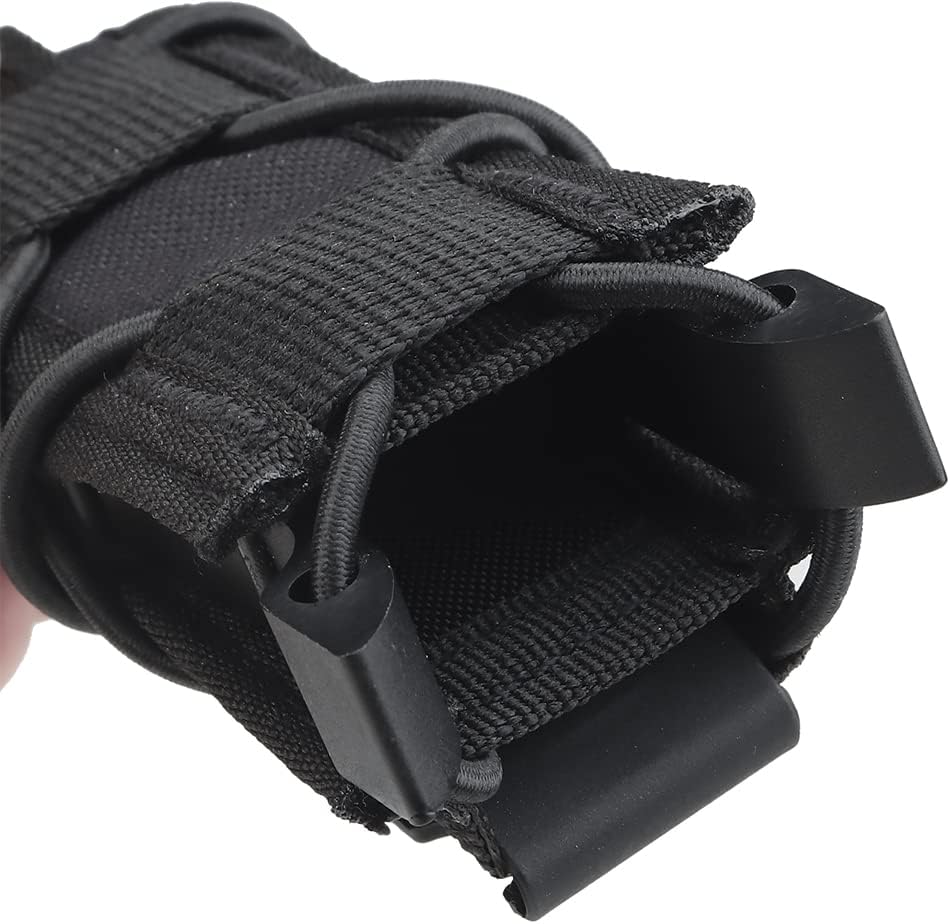 Tactical 9mm Single Magazine Pouch Molle Flashlight Pouch Torch Holder Hunting Holster Shooting Airsoft