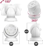 HONWELL Détecteur de mouvement de la batterie à l'extérieur sans fil de lumière de mouvement étanche à la lumière de l'air de la lumière, détecteur de lumière automatique allumé pour Porch Stair Hallway Garage Wall Shed House Porte (1Piece)
