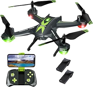 Drone for Kids Adults with HD Camera, Cool Toys Gifts for Boys Girls Teenages H22 Remote Control Quadcopter with FPV Live Video,Headless Mode and Two Batteries Long Fly Time for Beginners