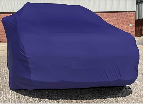 iCover - Deluxe Indoor Car Cover Super Soft Full Body - 160gsm Breathable Dustproof Strong Elastic Fabric - Available in XS - XL & 4x4 Sizes Blue, Medium