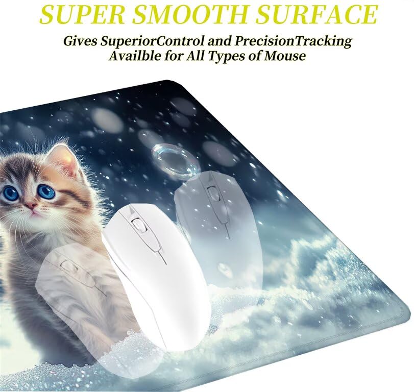 Tapis de souris XXL gris 900x400mm imperméable pour bureau et setup gaming - 4
