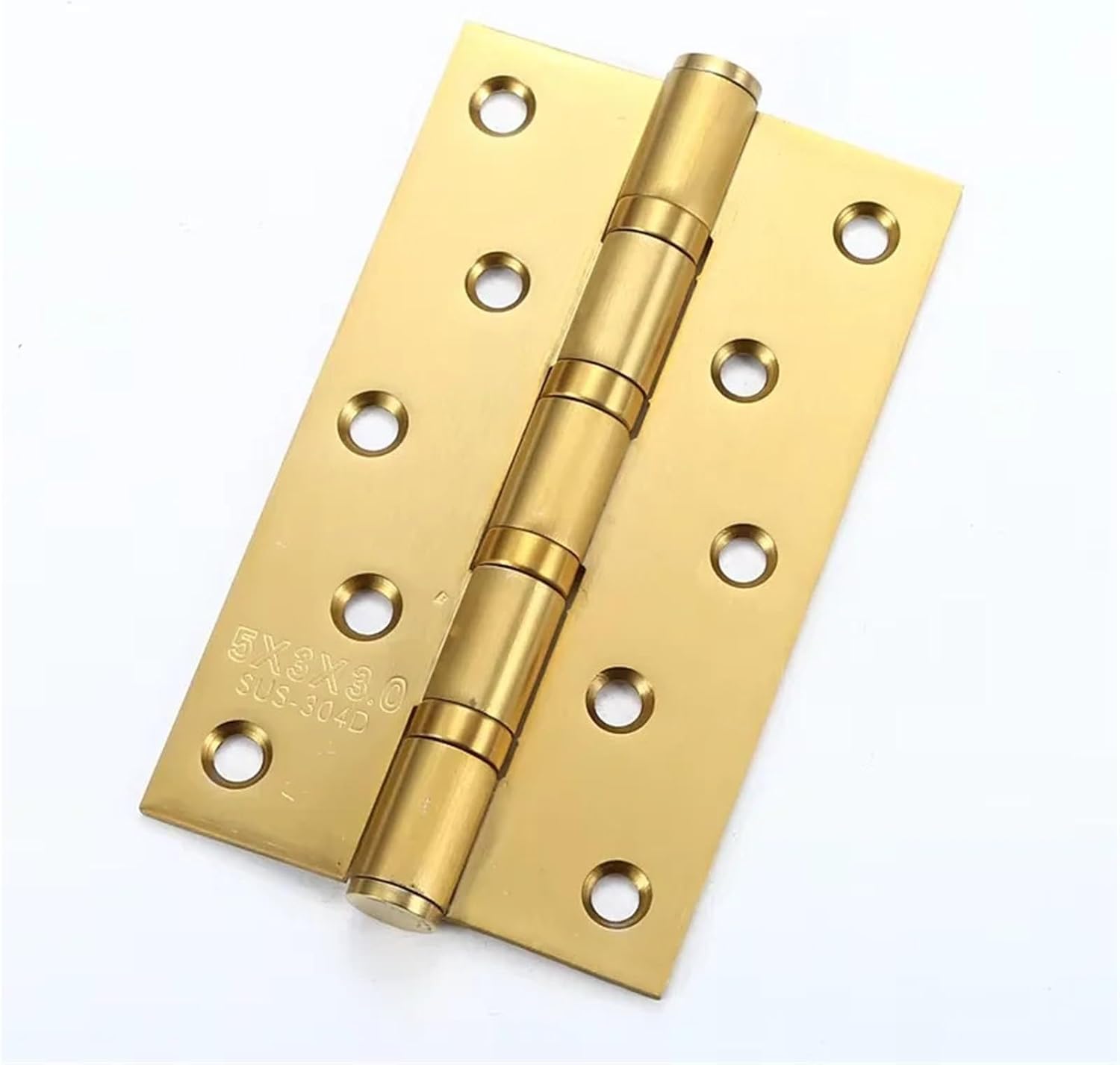 XK4601-5 5 Inches Stainless Steel Door Hinges Swing Thick Bearing Type Hinge with Soft Close Ball Bearing 1Pcs(Gold)