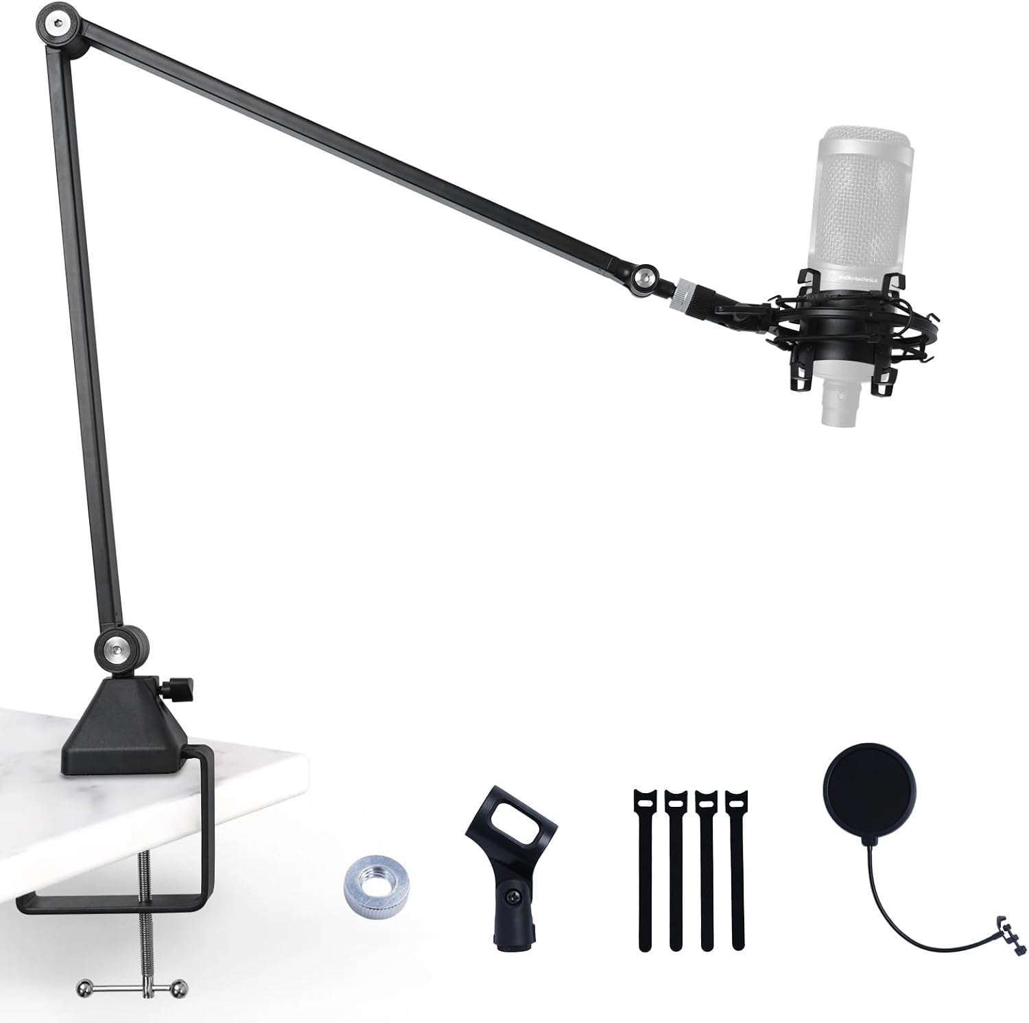 bimiti Microphone Arm Stand Adjustable Microphone Boom Arm