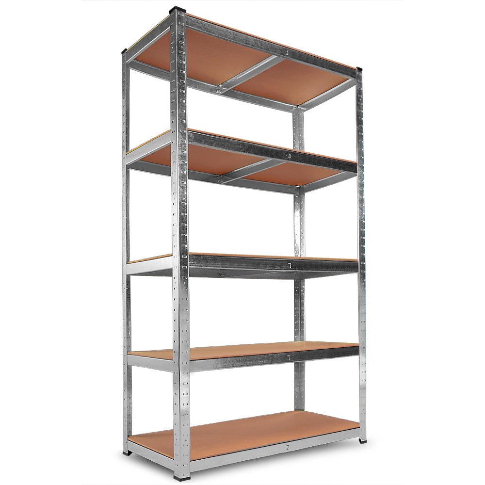 Deuba 2X Estanterías Metálicas 180x90x60cm 875kg Estantería para Cargas Pesadas 5 Estantes Taller