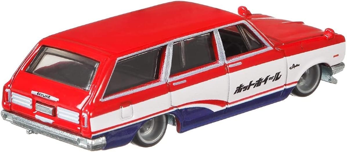 Hot Wheels Car Culture Circuit '69 Nissan Skyline Van for 3 Kids Years Old & Up, Premium Collection of Car Culture 1:64 Scale Vehicles