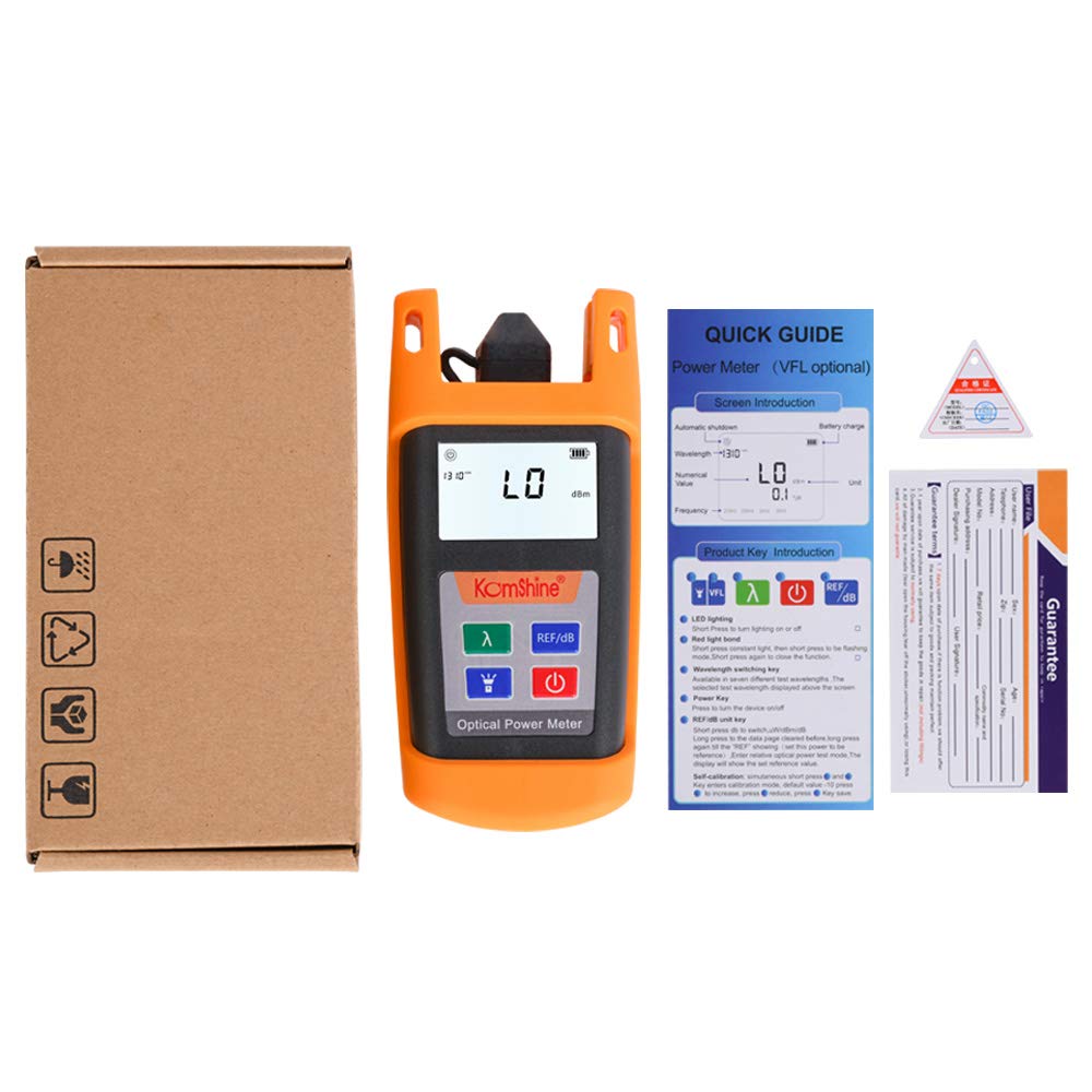 FTTH Optical Fiber Mini Power Meter -50~+26dBm Komshine KPM-25 Test Equipment for CCTV CATV Communication (KPM-25M (-50~+26dBm))