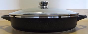 Cast Aluminum Marble Low Pot 36cm