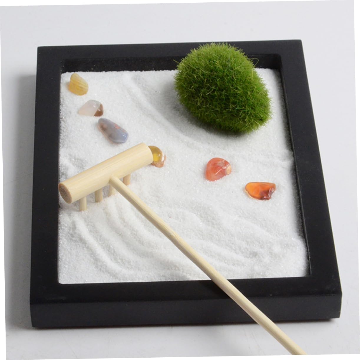 PAREKS 2pcs Miniature Landscape with Sands Meditation Garden Miniature Landscape Sand Table Decoration Zen Garden Miniature Landscape Desktop Decorate/2391