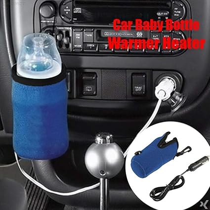 Ubersweet Imported 1513 Blue Outdoor Universal Baby Bottle Warmer Travel 12V Polyester