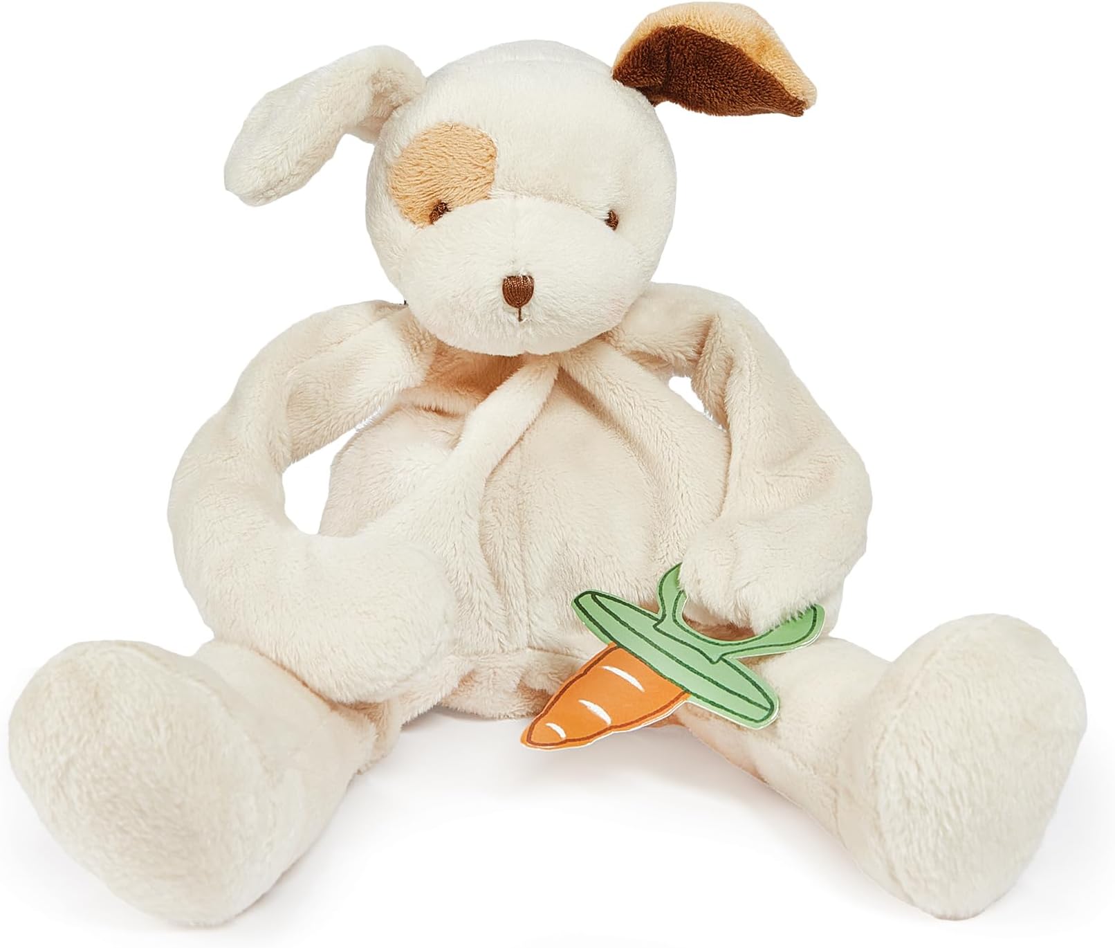 Skipit Puppy Silly Buddy - Animal Pacifier Holder Plush Toy with Velcro Loop Attachment - 10" (25cm) Size