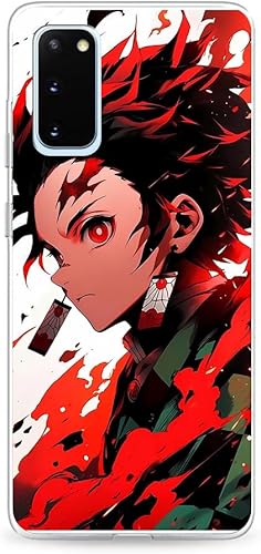 Clear Slim Soft Transparent Durable Rubber Silicone TPU Fundas Fit Cover Case for Samsung Galaxy S20 Kamado Tanjirou Anime Japan 01