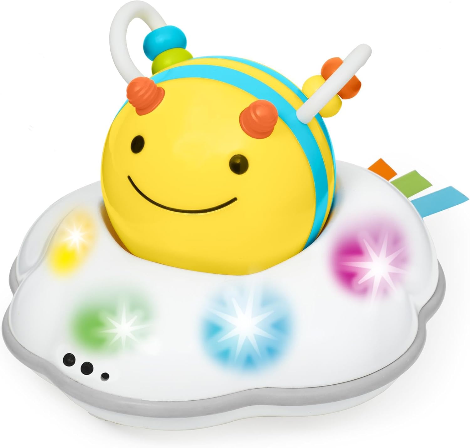 Skip Hop Baby Follow-Me Bee Tummy Time Crawl Toy 3-Stage Infant Sensory Development with Lights Sounds and Music Explore & More Age 5m+