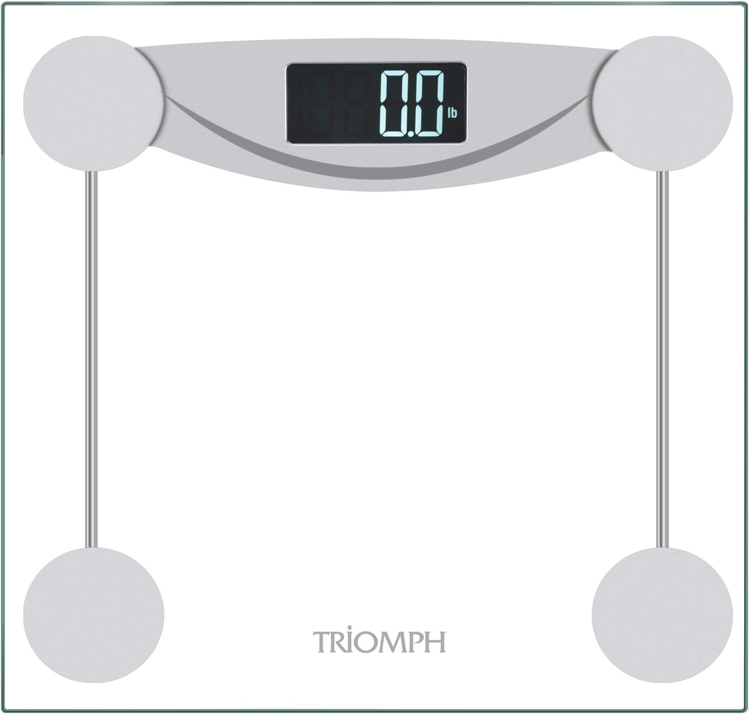 Smart Digital Body Weight Bathroom Scale with Step-On Technology, LCD Backlit Display, 400 lbs Capacity and Accurate Weight Measurements, Silver (Digital Scale New)