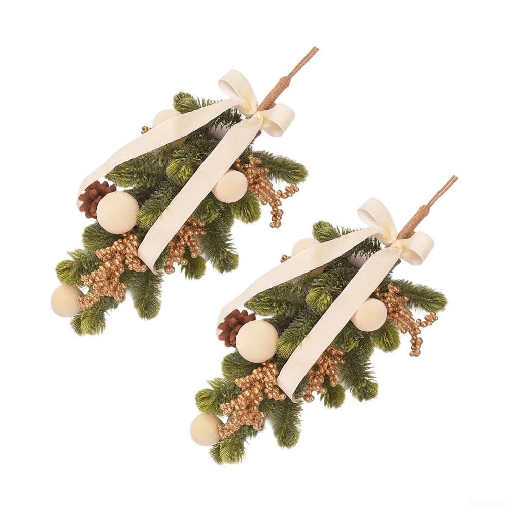 Künstlicher Weihnachtskranz 41cm Plastik Beeren für deko Künstlicher