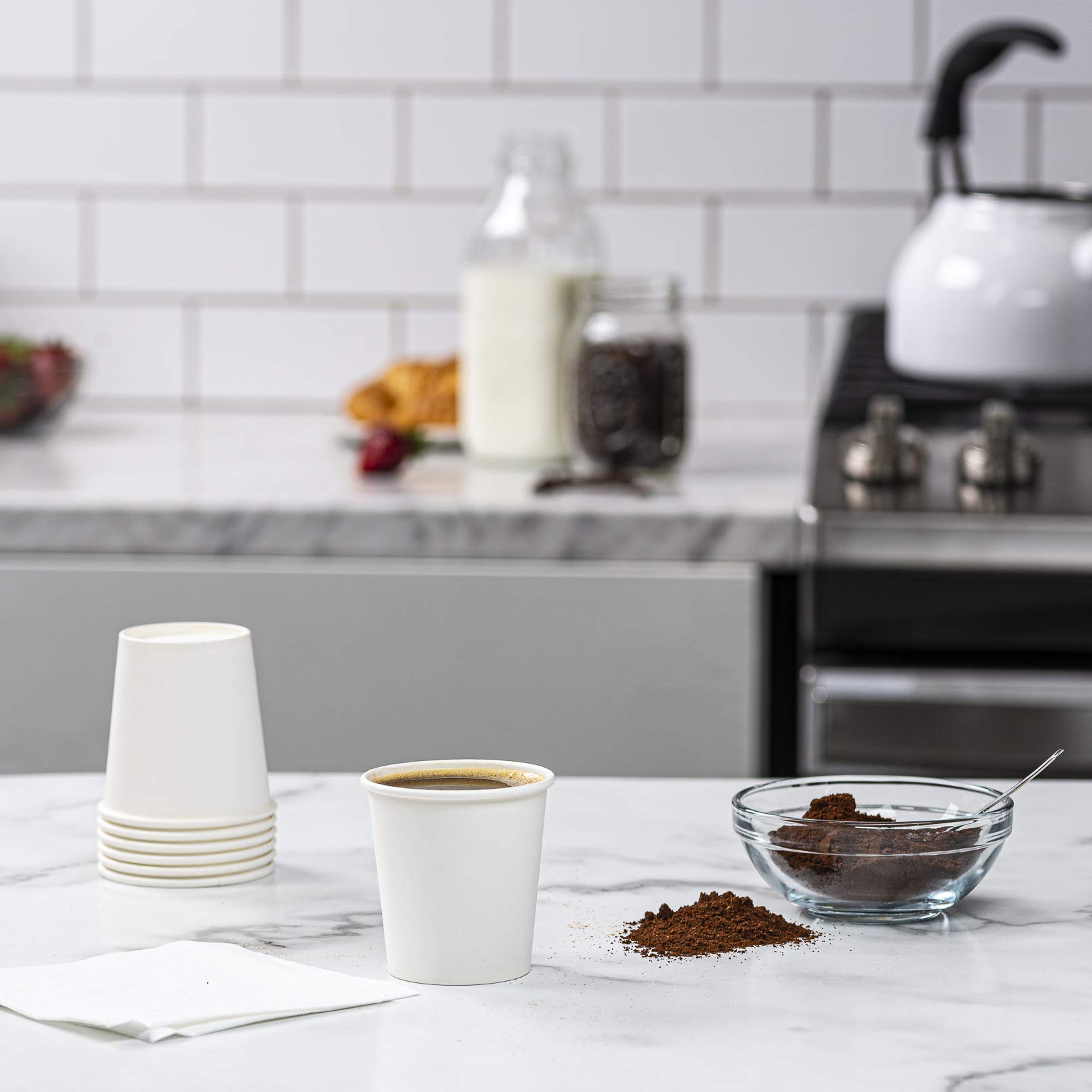 Buy [300 Count] 6 oz. White Paper Hot Coffee Cups Water Cooler Cups