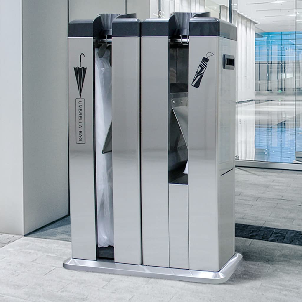Machine d'emballage Automatique pour parapluies humides avec Support, présentoir métallique pour parapluies Professionnels, idéal pour l'emballage et Le Rangement, incluant 200 Sacs.