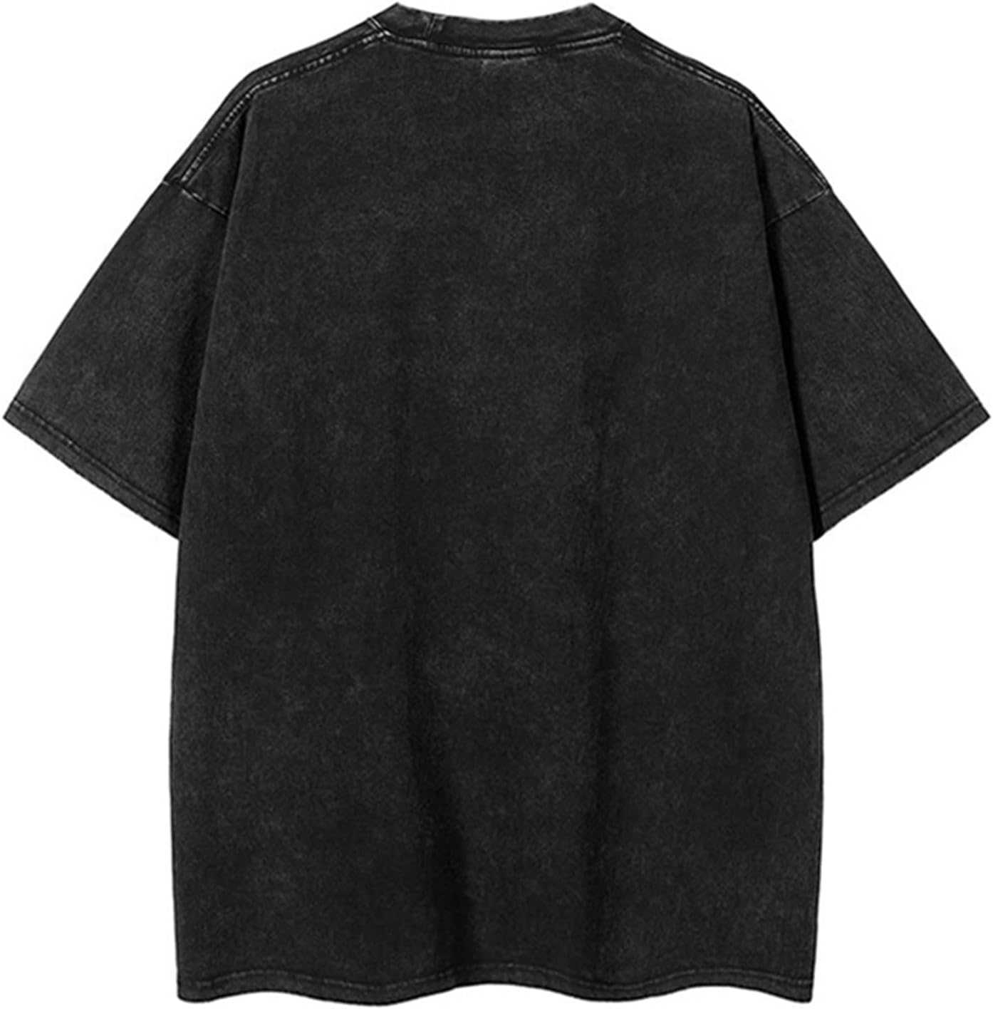 Men's Oversized T-Shirts Heavy Loose Fit Vintage Washed Tee Unisex Cotton Short Sleeve Casual Shirts Tee Tops