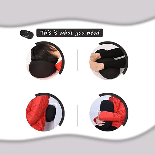 Miniatura 5 de Cojín de respaldo de microcuentas, almohada enrollable, almohada cómoda para viajes, hogar, sueño, soporte para el cuello, cómodo para viajes,