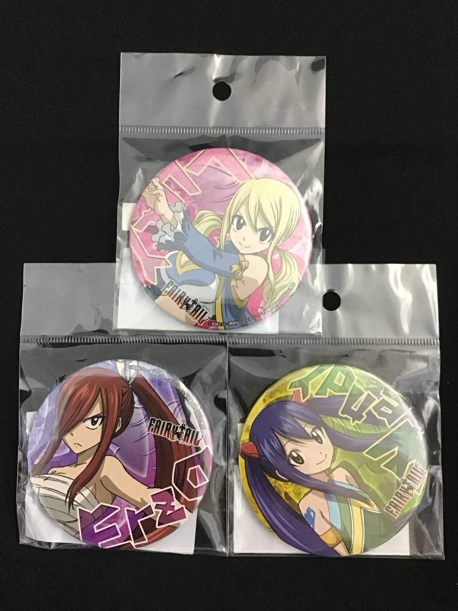 Amazon.co.jp: FAIRY TAIL フェアリーテイル 缶バッジ 3種 ルーシィ