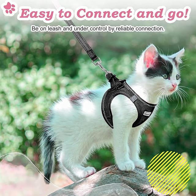 Foto 4 de 7 de TOEECY Arnés Chaleco Reflectante Gato Ajustable Transpirable Correa Acolchado Malla Aire Mascotas Pequeñas…