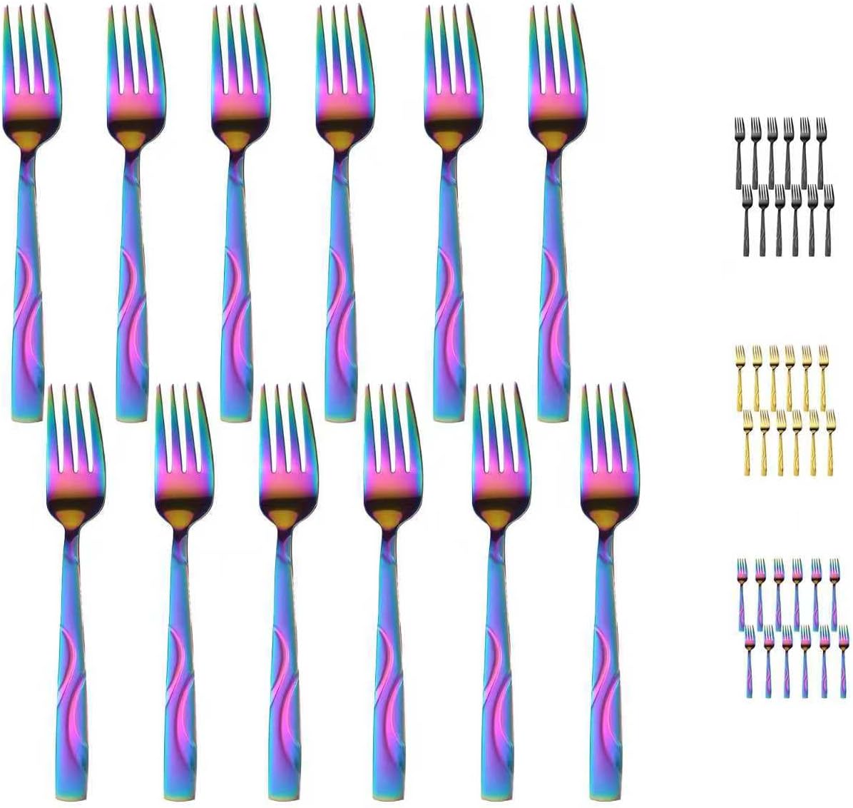 Rainbow 7.1 Inch Salad Fork Set of 12