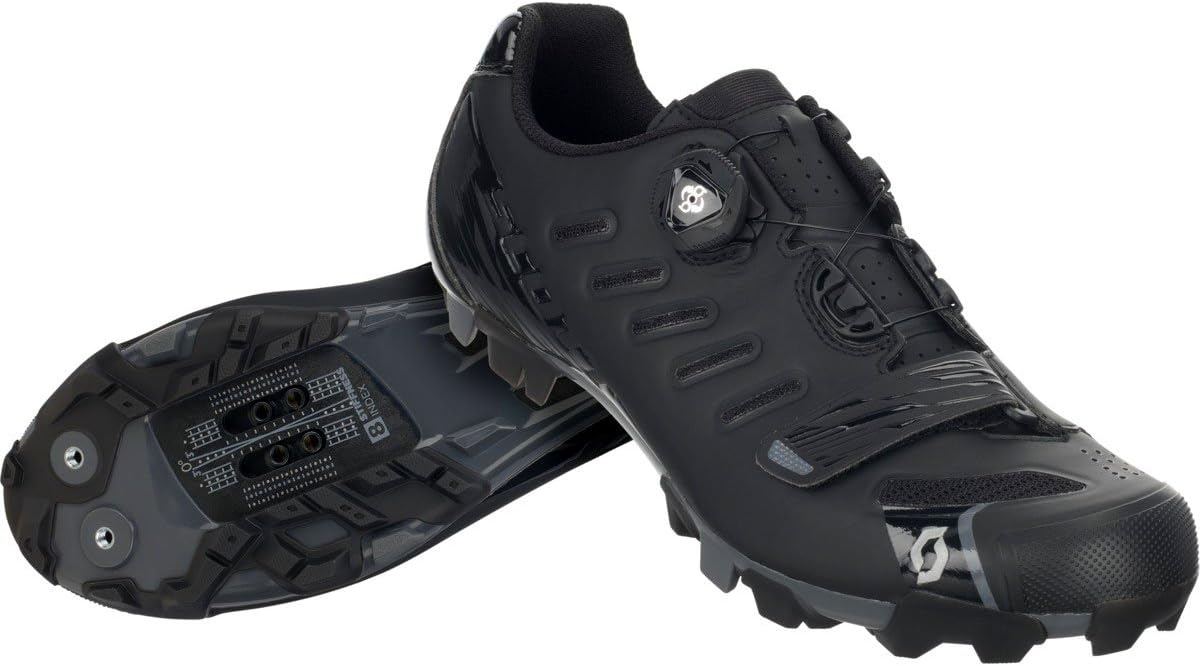 Scott Sports 251829 Men's MTB Team Boa Bike Shoes - Matt Black & Gloss Black - ErgoLogic Insole - 40