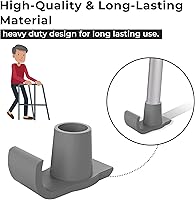 Vista 3 de Walker ski Glides 2 Pack, Walker Glide Ski Heavy Duty, Walker Accessories for Seniors Folding Walkers, Easy to Use Rubber Walker Glides, Universal