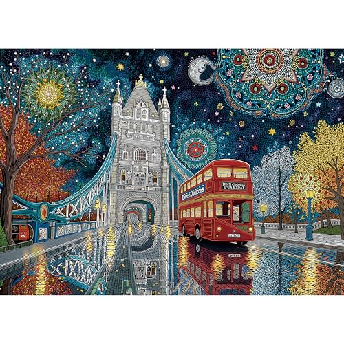 lamplig Puzzles for Adults 1000 Pieces London Starry Night Jigsaw Puzzle
