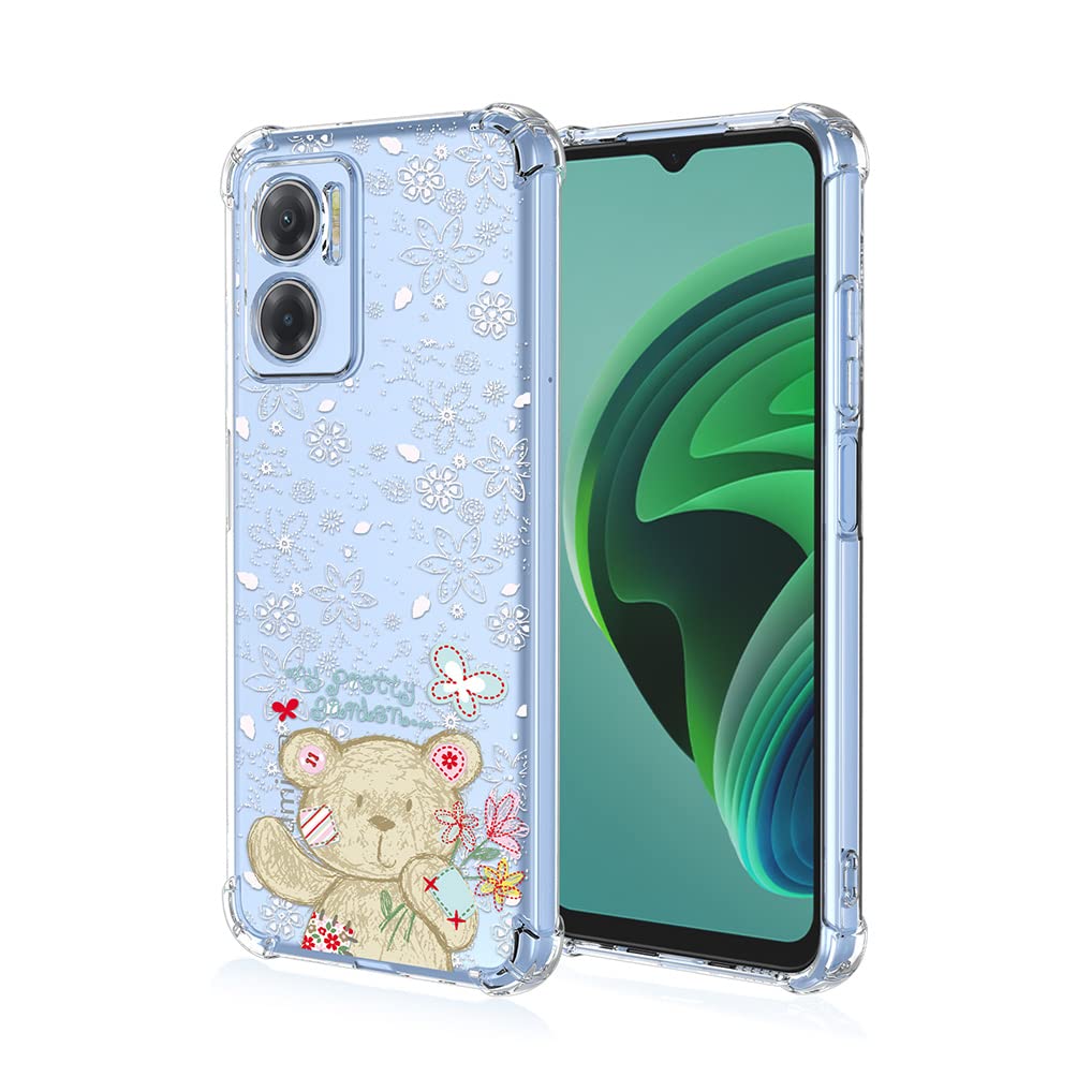 SEAHAI Cover per Xiaomi Redmi Note 13 PRO 5G / Poco X6 5G, Custodia Protettiva Ultra Sottile ed Elegante in Silicone TPU Trasparente, Bello Fiori Colorful Cover Antiurto Case - Peonia