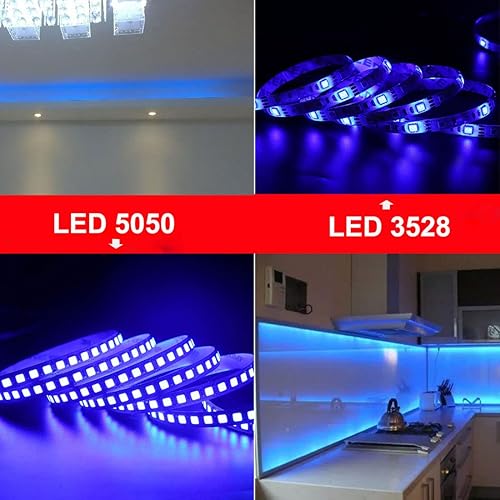 Miniatura 5 de Tira de luces LED, 16.4 pies SMD 5050 600 tiras de luz LED, 15000 lm, flexible DC 12 V, impermeable, IP65, cinta LED, bricolaje, Navidad, hogar,
