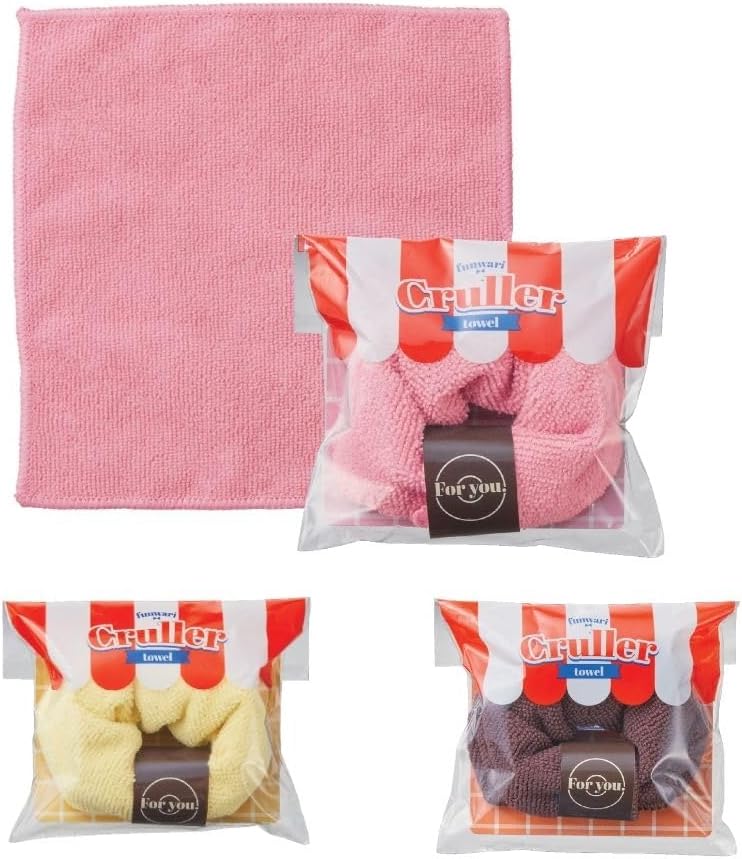 【180個セット】ふんわりクルーラータオル ドーナツタオル プチギフト お菓子タオル 華やかパッケージ ギフト 子供会 おしゃれギフ