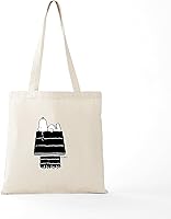 Vista 5 de CafePress Peanuts Snoopy - Bolsa reutilizable de lona color beige natural