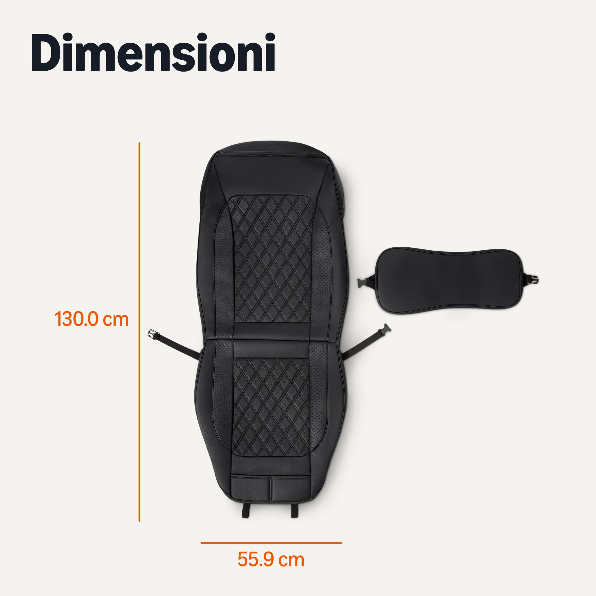 Amazon Basics Coprisedili anteriori per auto, in similpelle traspirante, misura universale, confezione da 2, Top coperto, Nero