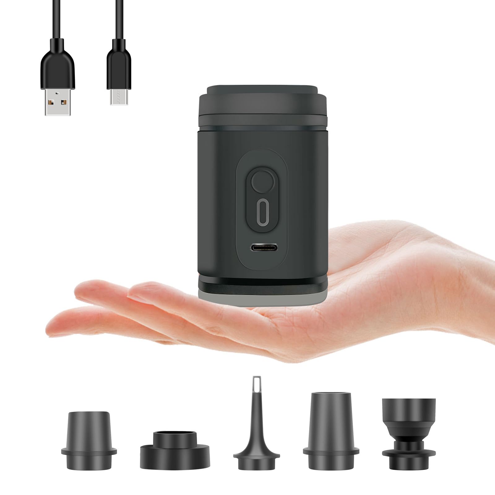 Pompe à Air électrique Pour Matelas à Air, Mini Pompe Portable Pour Gonfler Et Dégonfler,1600mAh