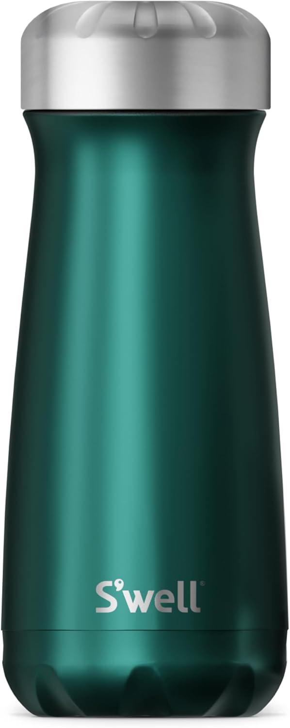 S'well Stainless Steel Traveler, 16oz, Green Sapphire, Triple Layered