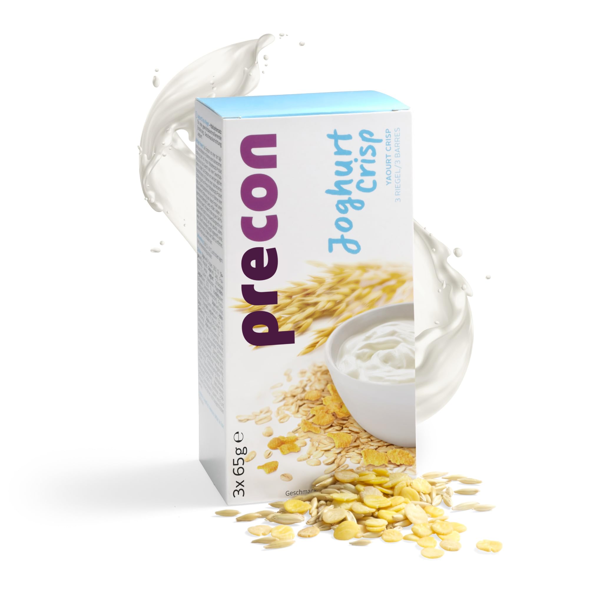 Precon BCM Diät Riegel zum Abnehmen – JoghurtCrisp – 3 Riegel à 64 g – Mahlzeitenersatz für eine gewichtskontrollierende Ernährung