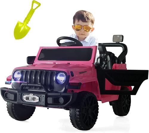 Camión eléctrico de 12 V para niños con control remoto para padres, vehículos motorizados a batería, 1-3 años de edad, Bluetooth, luces LED, ruedas