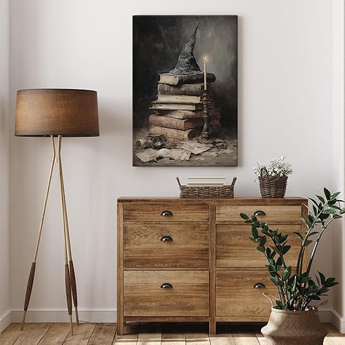 Miniatura 10 de Póster de lienzo vintage de Halloween de Academia oscura, arte de pared gótico victoriano de bruja, casa embrujada, arte abandonado, imágenes de